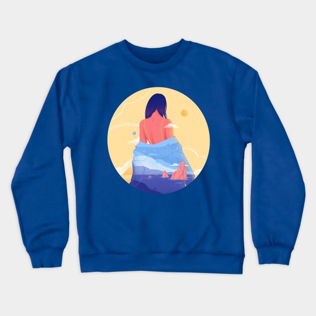 Sea Thoughts Crewneck Sweatshirt by Anniko_story